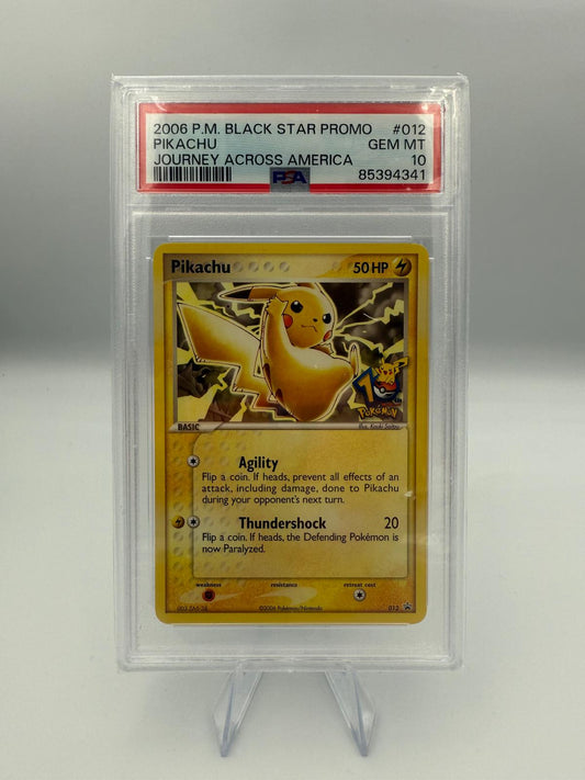 Pikachu Black Star Promo Journey Across America #012 PSA 10