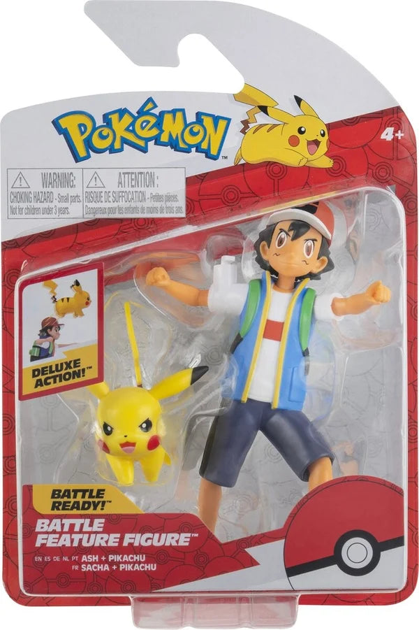 Pokemon Battle Feature Figure - Ash & Pikachu