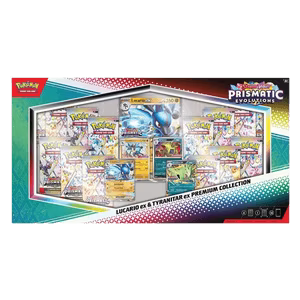 Pokémon Prismatic Evolutions: Lucario ex & Tyranitar ex Premium Collection
