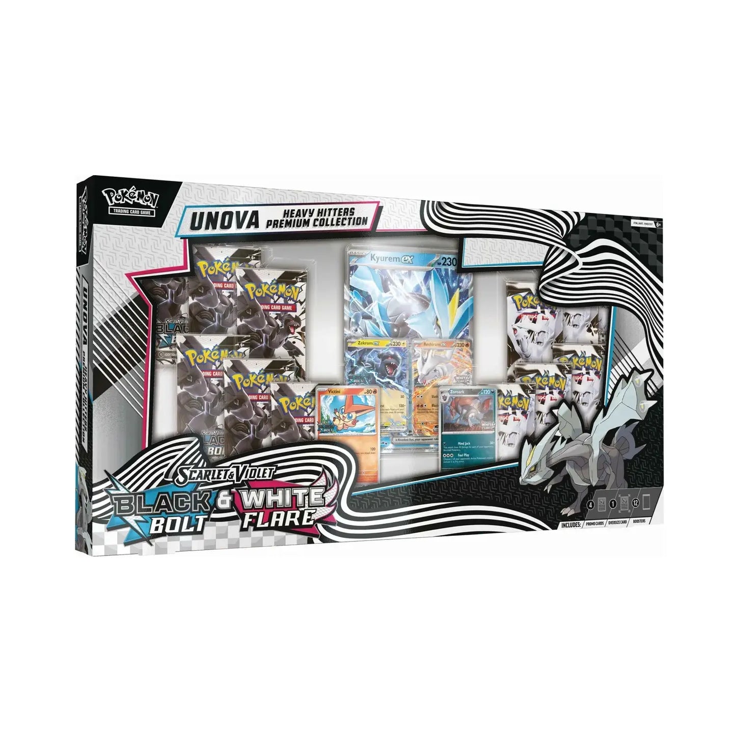 Black bolt and White flare Unova Heavy Hitters Premium Collection