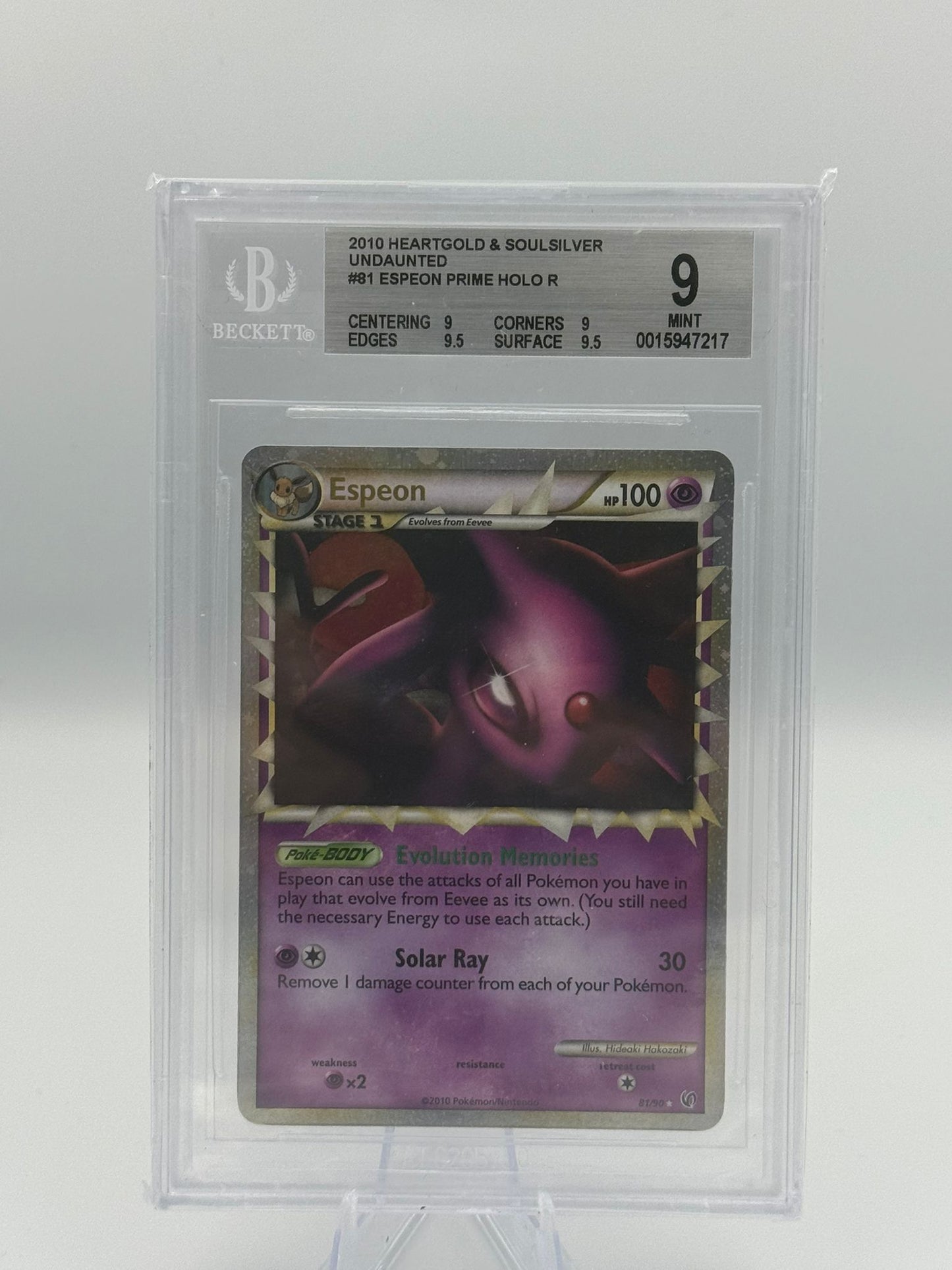 Espeon #81 Undaunted BGS 9